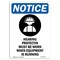 Signmission OSHA Sign, Hearing Protection With, 18in X 12in Decal, 12" W, 18" H, Portrait, OS-NS-D-1218-V-13412 OS-NS-D-1218-V-13412 - alternate 1